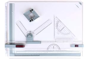 RUNMIND A3 Planche à Dessin, Table Box Pad de Multi Fonction magnétique de Serrage Barre avec Mouvement parallèle et Angle réglable règles