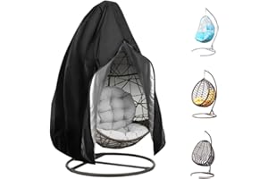 Bieiyhe Hängesessel Abdeckung Outdoor,Regenabdeckung Hängesessel Schutzhülle Winterfest Uv-Anti,Abdeckhauben für Schwebesessel Wasserdicht,Swing Egg Chair Cover mit Reißverschluss,210d Oxford-115x190