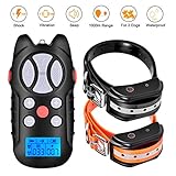 Collier De Dressage Pour 2 Chiens Avec Télécommande Et 4 Modes Collier Anti Aboiement Chien 1000m Collier Chien Rechargeable Etanche Pour Chiens Petite Moyen Gros