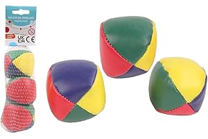 FLYPOP'S - Pilki do zonglowania - Cyrk - 045852 - Wielokolorowe - Gra zrecznosciowa - Zabawka dla dzieci - Cyrk - Zonglerka - Prezent - Rozrywka - Urodziny - 6 cm x 6 cm - Od 6 lat