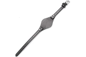 TECKEEN Correa de reloj de cuero suave de 210 cm para Fossil ES3077 Es2830 Es3262 Es3060 21 cm, negro