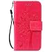 Produktbild Nancen Wallet Case Tasche Hülle für Samsung Galaxy S5 Mini / SM-G870 (4,5 Zoll) Flip Schutzhülle Zubehör Lederhülle mit Silikon Back Cover PU Leder Handytasche im Bookstyle Stand Funktion , Schmetterling Schnalle Magnet , Baum und Katze Muster Flip Funktion Kartenfächer Etui Schale ,Schütze Dein Telefon
