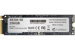 LinkMore XE300 SE 256 GB M.2 2280 PCIe Gen 3X4 NVMe 1.3 SSD interno, unità a stato solido, fino a 2100 MB/s per Latop e PC