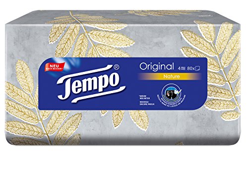 Tempo Taschentücher Original Trio-Box, 4-lagige Tempos in praktischer Tücherbox mit tollem Design, 3 x 80 Tücher (240 Tücher) - 5