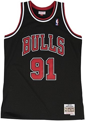 Mitchell &amp; Ness Chicago Bulls Dennis Rodman Swingman 91 Retro Shirt, red