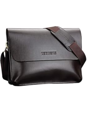 CRAVOG Männer Handtasche Leder Briefcase Schultertasche Aktenkoffer Business Tasche