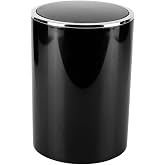Primanova Lenox Trash Can, Black, 6 Lt, &Oslash; 18.5 x 25.5 cm