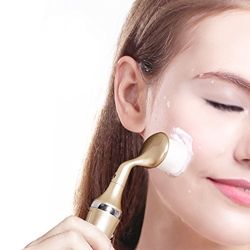SKG Premium Ultrasonic Facial Brush - Sonic Skin Care Cleansing System - 10,000 DuPont Tynex Super Soft Filaments - Electric 2-in-1 Facial Cleansing Brush - Waterproof Handheld Face Brush for Exfoliation and Acne Treatment - Deep Cleansing Brush for Face - Facial Cleansing Brush System - Body and Facial Brush for Acne - Facial Brushes for Cleaning Skin - Face Cleansing Appliances & Brushes - Microdermabrasion Cleanser Tool Set (2-Head Kit, Free Trial, 2-Year Warranty, Gift Set)