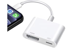 Vonxite HDMI Adapter for i-Phone, HDMI Adapter for iPad, 1080P HDMI Sync Screen Video & Audio Digital AV Converter for iPhone iPad iPod on HDTV/Projector/Monitor, No Power Need