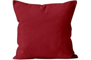 Soleil d'ocre, ALIX Housse de coussin Polyester Rouge 60x60 cm