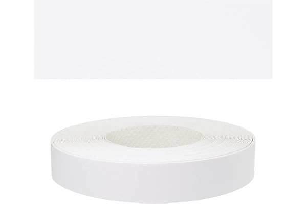 Mprofi MT® - Chant Melamine | 22mm X 5m | Bande de Chant Blanc | Epaisseur 0,50mm | Facile à Appliquer | Pour Étagères, Meubles & Panneaux | Chant Thermocollant Durable