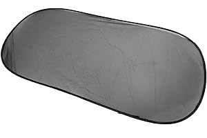 sourcing map Car Rear Window Sun Shade 39 x 20 Inches Foldable with Suction Cups