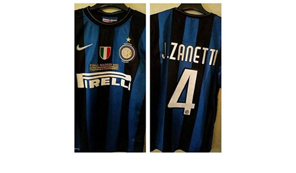 Nike Inter Maglia Finale Champions League 2010 Madrid Jersey Javier Zanetti  4 (XL) : Amazon.it: Sport e tempo libero