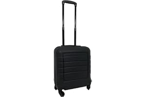 BORDLITE Lightweight ABS Underseat Hard Cabin Suitcase - 45x36x20cm | Cabin Approved EasyJet, British Airways, Emirates, Virgin Atlantic & more - Black
