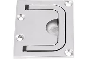 Keenso Casier affleurant de trappe bateau Bateau en acier inoxydable Encastré Hatch Pull Handle Cabinet Lift pour Marine Yacht-Poignée Trappe Encastrable