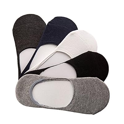 CHIC-CHIC Homme Lot de 5 Paires de Chaussettes Basses Invisible Protège Pied Socks Sport Respirable Souple EU 39-43 / US 7-10 (Style1)