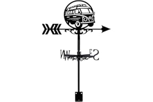 SUPERDANT Wetterhahn Fürs Wohnmobile Wohnmobil Wetterfahne Schuppen Schwarzer Wetterhahn für Garten Windrichtungsanzeiger Wetterfahnen Für Bauernhaus Hof Bauernhof Schuppen Garten