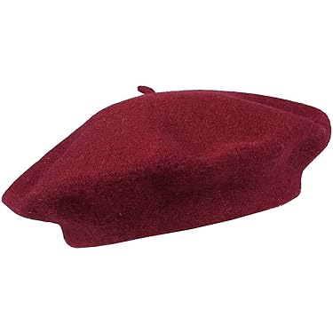 DOKRIN Damen Baskenmütze - Mit Strass & Wollmuster Im Japan-Stil