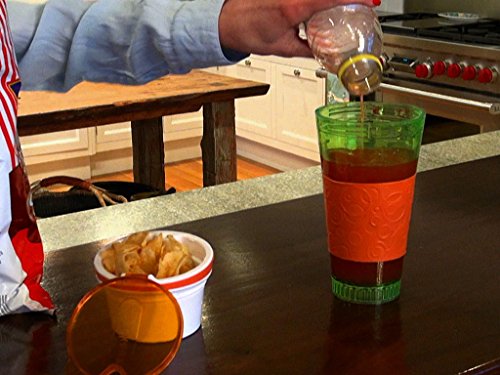 Snacky Magic – 2in1-Drink-Snack-Becher TV Original BCdirekt (Grün/Orange) - 5