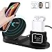 Produktbild Haobuy Wireless Charger,3 in 1 Kabelloses Ladegerät Qi Ladestation für AirPods Apple Watch 3/2/1 und iPhone XS/XS Max/XR/X/ 8/8 Plus und Samsung Galaxy S10/S9/ S9 Plus/Note 8/ S8/ S8 Plus[Schwarz]