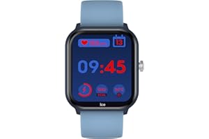 ICE-WATCH - Ice Smart Junior 3.0 Blue Light Blue 1.75 AMOLED - Montre connectée rectangulaire Bleue pour garçon avec Bracelet en Silicone - 024296 (1.75 Pouces)