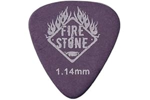 GEWA FireStone Médiator, Plectrum/Pick Delrin Tex, forme 351, autodérapante, 1,14 mm, Violet, 12 pièces