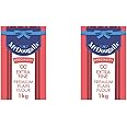 McDougalls 00 Grade Premium Plain Flour Finely Milled For Smoother Results, 1 kg Bag (Pack of 2)