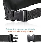 Bauchtasche / Gürteltasche / Hüfttasche für Herren schwarz, groß mit 7 Fächern von Globeproof® - 8