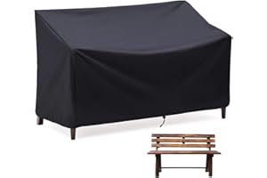 ACONDE Funda para Banco de Jardín, Funda para Banco de 2 Plazas, Lmpermeable al Exterior, con Aberturas de Ventilación, para Muebles de Jardín, Balcón, Terraza, 134×66×89cm