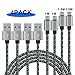 Produktbild Moqika Typ C auf USB Ladekabel [4-Pack 1.8m x 2, 1m x 2] Nylon USB C Kabel auf USB für Samsung Galaxy S8/S8+/Note 8, Nexus 5X/6P, Lumia 950/950XL, OnePlus 3, Sony Xperia XZ, Huawei P10 (Schwarz+grau)