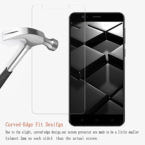  2-Unidades  Elephone P8 Mini Protector de Pantalla  PULEN Vidrio Cristal Templado Vidrio Templado  EASY-INSTALL alas  2 5d Borde redondo con 9H Dureza  Alta Definicion  Garant  a de por vida  Tempered glass Screen Protector