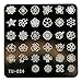 Tonsee Nail Art Image Pattern Stamp Stamping Polish Plates Manicure DIY Template, 6cm*6cm (TU-024)