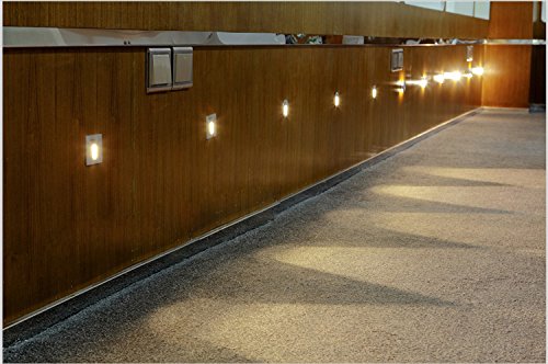 Warmweiß 1W LED-Wandleuchte Einbauleuchte Wandleuchte Treppenlicht Stufenbeleuchtung, 2 Stück - 4