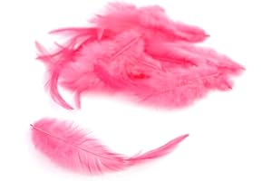 ‎CREATIVERY 3 g Cockerel Feathers Approx. 8-13 cm (Pink 156) // Decorative Feathers Craft Feathers Rooster Natural Jewellery Feathers Bird Feathers Rooster Feathers