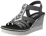  Rieker Damen 68501 Offene Sandalen mit Keilabsatz, Blau (Jeans / 14), 38 EU