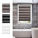 Produktbild KINLO Duo Rollo mit Bohren 80 x 150 cm(BxL) Beige Duo Rollo Seitenzugrollo Easyfix für Fenster & Türen, moderner Sichtschutz