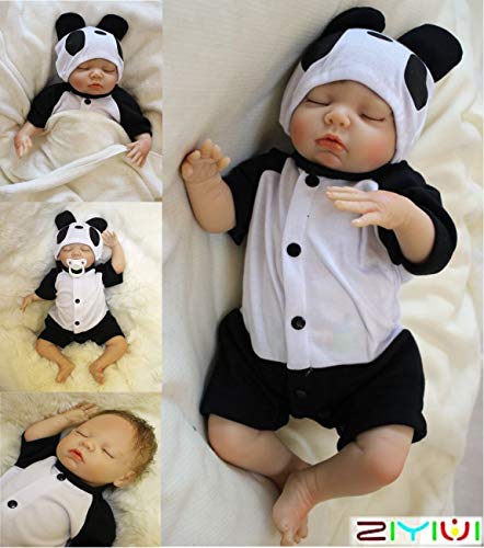 ZIYIUI Bébés poupée Reborn Réaliste Souple en Silicone 50 cm 20 inch Reborn Baby Dolls Garçon Handmade Bébés Cadeau d'anniversaire pour Enfants Xmas Gifts