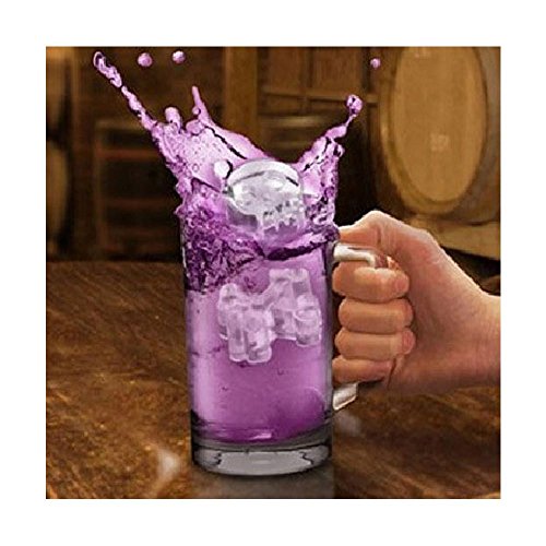 RotSale® Schwarz Cool Eiswürfelform Silikon mit Totenkopf Sommer Party – Eiswürfel Silikonform Geschenkidee - 5