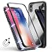 Produktbild Hülle für iPhone Xs/iPhone X/10 Magnet 9H Tempered Glass Backcover, Coollee Handyhülle für Apple iPhone Xs/iPhone X (5,8 Zoll) 360 Grad Magnetic Metall Frame Bumper Eingebaute Magnetische Adsorption Transparent Gehärtetem Glas Klapphülle Metallrahmen Magnetverschluss Handytasche Ultra Dünne Slim Phone Case Etui Shockproof Schutzhülle (Klar Schwarz)