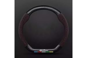 TOOTYY coprivolante auto, per Alfa Romeo Stelvio Quadrifoglio Antiscivolo Traspirante copri volante per auto Durevole Confortevole,E