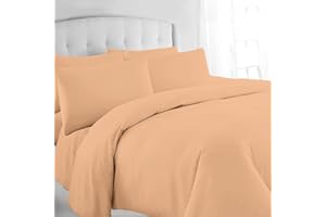 Pizuna Funda nordica 225x210 Algodon Coral Polvoriento,Tejido Satinado de Lujo 100% algodón de Fibra Larga de 400 Hilos Funda nordica 225 cm con 2 Funda Almohada (Juego Funda nórdica Algodon)