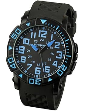 INFANTRY if-006-blu-r–Armbanduhr, Armband Silikon Farbe schwarz