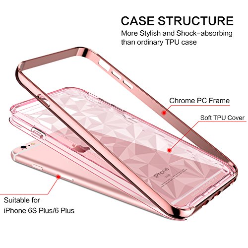 BENTOBEN Funda iPhone 6 Plus Carcasa iPhone 6s Plus Capa Case Cover TPU Suave y Anti-rasgu os Transparente 3D Modelo Geom trico de Diamante con Textura Funda para iPhone 6 Plus 6S Plus Rosa Oro reviews BENTOBEN Funda iPhone 6 Plus Carcasa iPhone 6s Plus Capa Case Cover TPU Suave y Anti-rasgu os Transparente 3D Modelo Geom trico de Diamante con Textura Funda para iPhone 6 Plus 6S Plus Rosa Oro