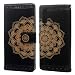 Produktbild NaPuDt Kompatibel mit Samsung Galaxy A70 Hülle Handyhülle Drücke Halbe Blume LederHülle Case Schutzhülle PU Leder Wallet Magnet Flip Bookstyle Tasche Ständer Kartensteckplätzen Handytasche Schwarz