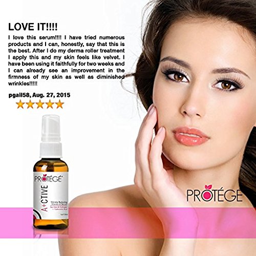 Anti-Falten Retinol Serum – ACTIVE – Beste Öl-freie Feuchtigkeitspflege & Falten Entferner + Bei Erholung von Mikrodermabrasion, Derma Roller und Laser Gesichts-Haarentfernung + Astaxanthin + Kollagen (30ml) - 5