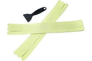Yinuoday 12 Pezzi di Nastro Antiscivolo Adesivi Doccia Antiscivolo con Raschietto Vasca da Bagno Fluorescente Decalcomanie Antiscivolo Strisce Adesive per Bambino Adulto Senior 15 X 0. 8