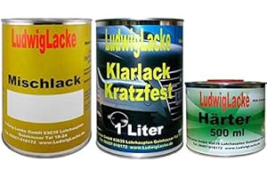 ‎LUDWIGLACKE Ludwiglacke 2,5 Liter Set Autolack Klarlack Härter Wunschfarbe auch Metallic