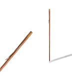 Bâton De Randonnée En Bois De Châtaignier Naturel - Longueur 125 Cm, Avec Corde Et Pointe Caoutchouc