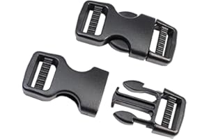 Baikeen Side Release Buckle - 15mm/20mm/25mm/32mm/38mm/50mm Plastic Snap Buckle Clips Clasp for Backpack Strap Replacement