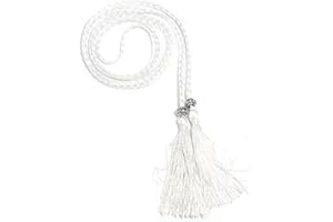 Wambere 1 ceinture tressée pour femme - Ceinture à franges - Cordon de taille - Ceinture fine - Tressée à pompons - Ceinture tissée - Pour robe de femme - Vert armée